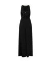Elisabetta Franchi Cowl Neck Body-chain Jumpsuit In Black