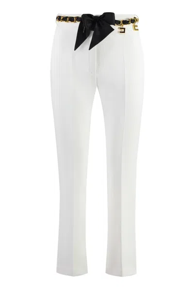 Elisabetta Franchi Cr Trousers In Ivory
