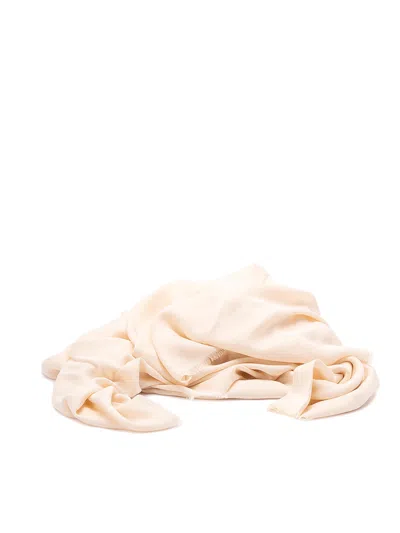 Elisabetta Franchi Cream Viscose Modal Scarf