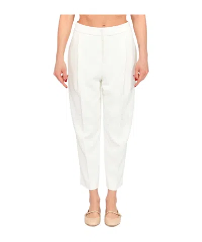 Elisabetta Franchi Creased Casual Pants In White