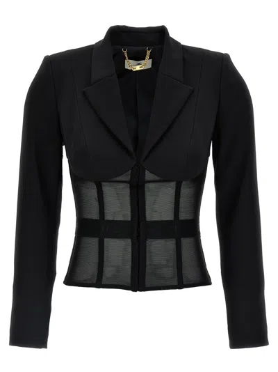 ELISABETTA FRANCHI ELISABETTA FRANCHI CRÊPE AND TULLE BLAZER