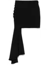 Elisabetta Franchi Crepe Asymmetric Mini Skirt