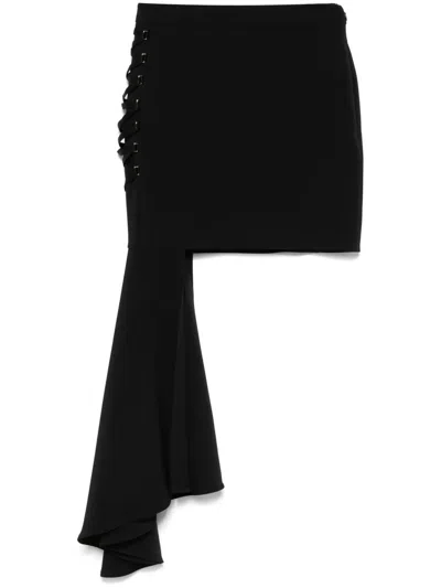 Elisabetta Franchi Crepe Asymmetric Mini Skirt