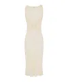 Elisabetta Franchi Abito Midi Giallo Chiaro In Stile Corsetto In Vita In White