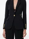 Elisabetta Franchi Crepe Blazer In Black