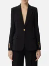 Elisabetta Franchi Crepe Blazer In Black
