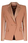 Elisabetta Franchi Crepe Blazer In Pink