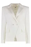 Elisabetta Franchi Crepe Blazer In White