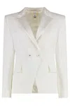 Elisabetta Franchi Crepe Blazer In White