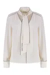 Elisabetta Franchi Burro Nero Georgette Shirt