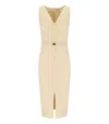 Elisabetta Franchi Crepe Bustier Dress With Contrasting Topstitching