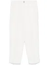 Elisabetta Franchi Crepe Cropped Trousers In 360 Avorio