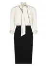 Elisabetta Franchi Viscose Blend Midi Dress With Detachable Skirt