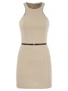 Elisabetta Franchi Women's Crepe Dress With Contrasting Belt