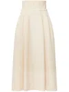 Elisabetta Franchi Crêpe Flared Skirt In 黄色