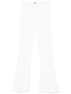Elisabetta Franchi Crepe Flared Trousers In White