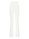 Elisabetta Franchi Crepe Flared Trousers In White