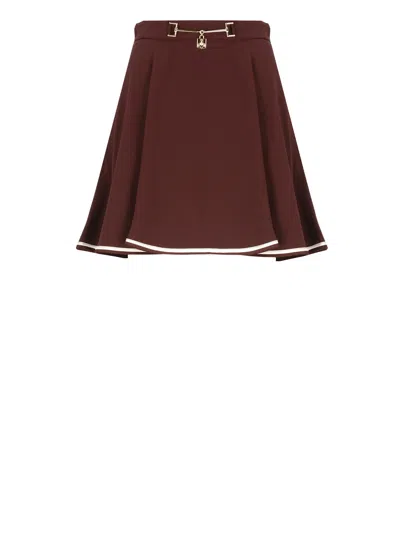 ELISABETTA FRANCHI CREPE FULL MINI SKIRT