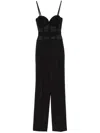 Elisabetta Franchi High-waisted Tailored Pants With Sheer Waistband Detail In Black