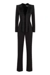 Elisabetta Franchi Elegant Flared Hem Crepe Jumpsuit In Black