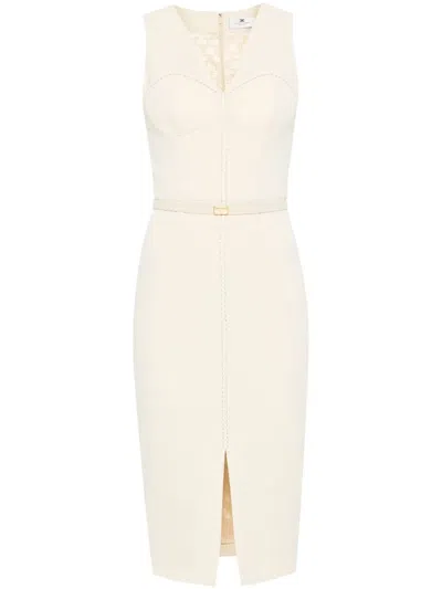 ELISABETTA FRANCHI CREPE MIDI DRESS