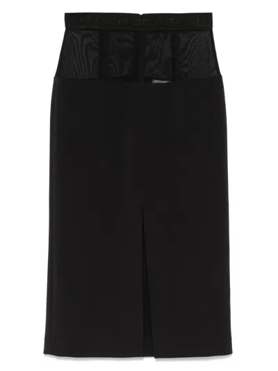 ELISABETTA FRANCHI CREPE MIDI SKIRT