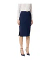 Elisabetta Franchi Satin-trim Crepe Midi Skirt In Black