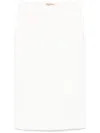 Elisabetta Franchi Crepe Midi Skirt In White