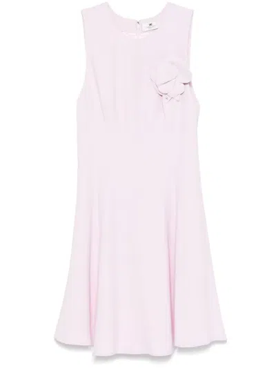 Elisabetta Franchi Crepe Mini Dress In 粉色
