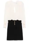 Elisabetta Franchi Monogram-jacquard Mini Skirt In Beige