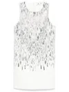 Elisabetta Franchi Crepe Mini Dress In Silver