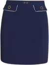 Elisabetta Franchi Crepe Mini Skirt In Blue