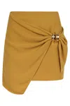 Elisabetta Franchi Crepe Mini Skirt In Gold