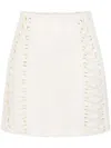 Elisabetta Franchi Minirock Aus Krepp In Weiss