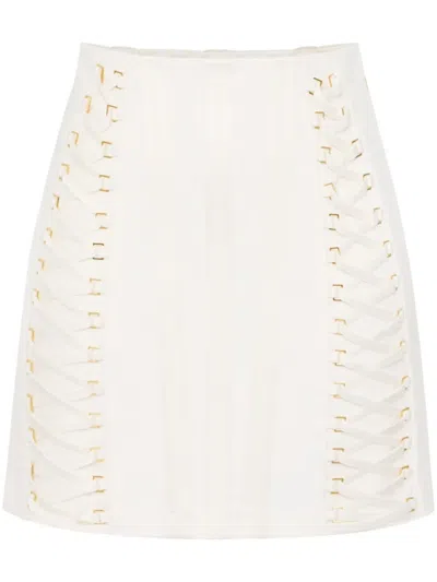 Elisabetta Franchi Minirock Aus Krepp In Weiss