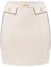 Elisabetta Franchi Tailored A-line Skirt With Decorative Buttons In 中性色