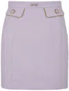 Elisabetta Franchi Crêpe Miniskirt In Purple