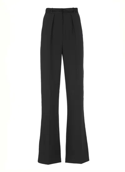 Elisabetta Franchi Crepe Pants In Black