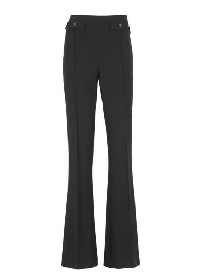 Elisabetta Franchi Crepe Pants In Black