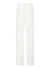 Elisabetta Franchi Crepe Pants In Ivory