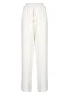 Elisabetta Franchi Crepe Pants In Ivory