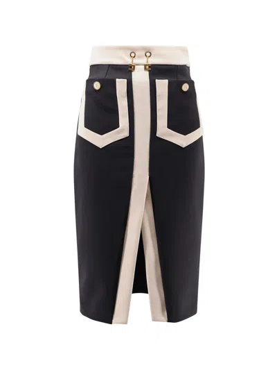 Elisabetta Franchi Crepe Pencil Skirt