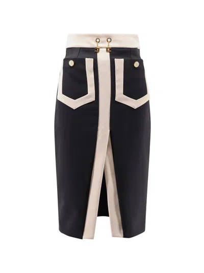 ELISABETTA FRANCHI CREPE PENCIL SKIRT