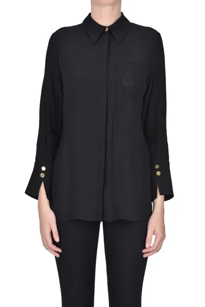 Elisabetta Franchi Crepè Shirt In Black