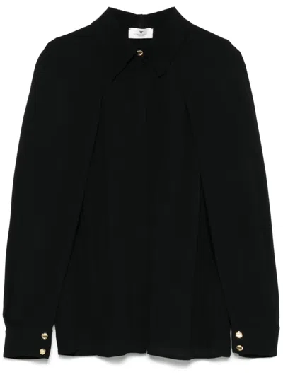 Elisabetta Franchi Crepe Shirt In Black