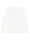 Elisabetta Franchi Crepe Shirt In Ivory