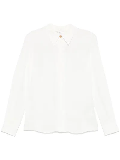 Elisabetta Franchi Crepe Shirt In Beige