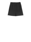 Elisabetta Franchi High-waisted Tailored Black Shorts In Black