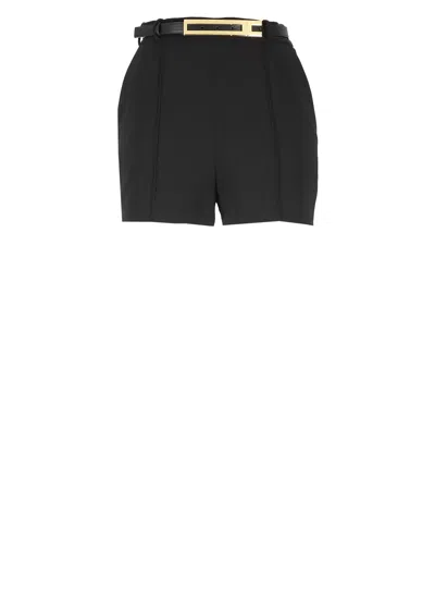 Elisabetta Franchi Crepe Shorts In Black