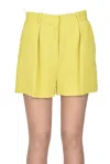 Elisabetta Franchi Crepè Shorts In Lime